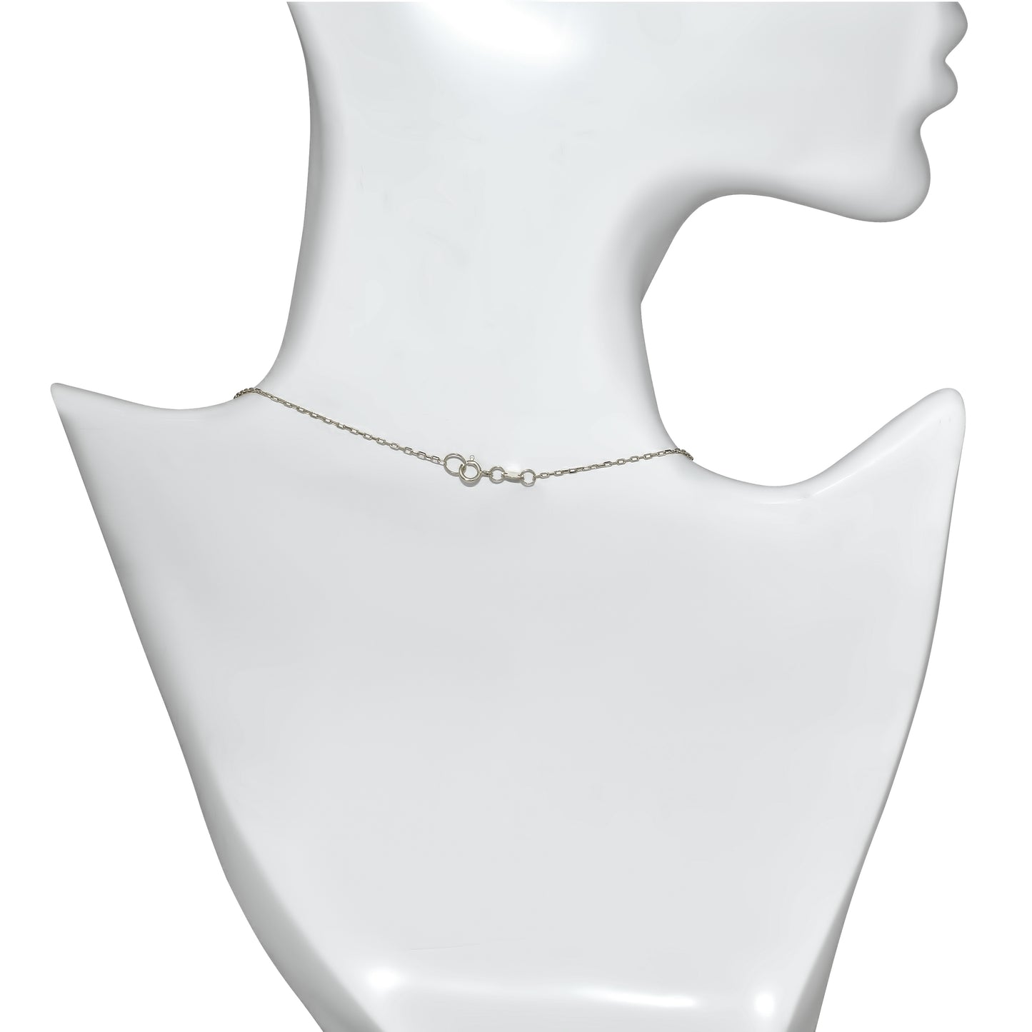 Sterling Silver Diamond & Citrine Open Heart Pendant Necklace 18"